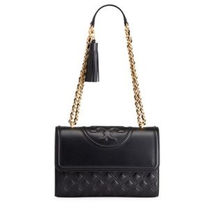 Tory Burch Black Fleming Convertible Shoulder Bag